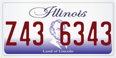 IL license plate Z436343