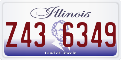 IL license plate Z436349