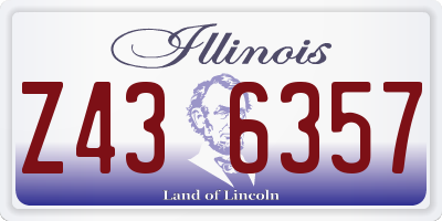 IL license plate Z436357