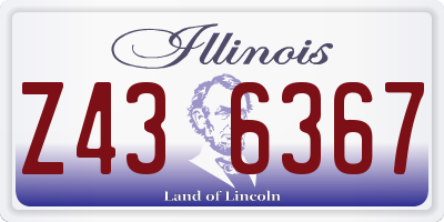 IL license plate Z436367