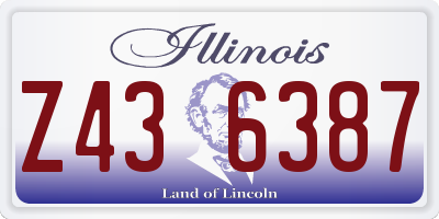 IL license plate Z436387