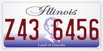 IL license plate Z436456