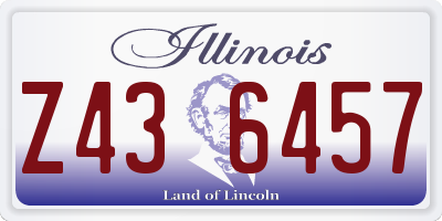 IL license plate Z436457