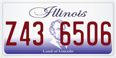 IL license plate Z436506