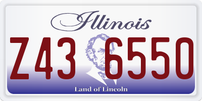 IL license plate Z436550