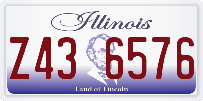 IL license plate Z436576