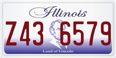 IL license plate Z436579