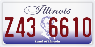 IL license plate Z436610