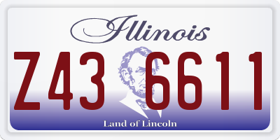 IL license plate Z436611