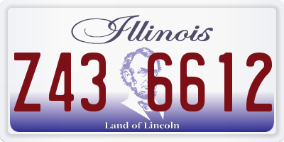 IL license plate Z436612