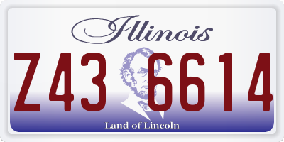 IL license plate Z436614