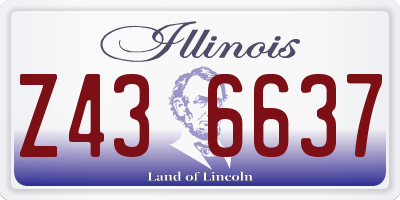 IL license plate Z436637