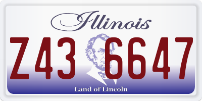 IL license plate Z436647