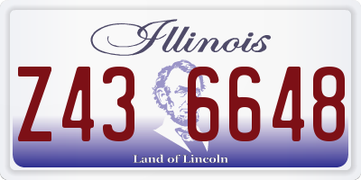 IL license plate Z436648