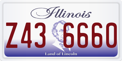 IL license plate Z436660