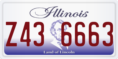 IL license plate Z436663