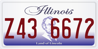 IL license plate Z436672