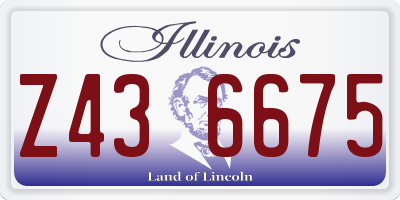 IL license plate Z436675