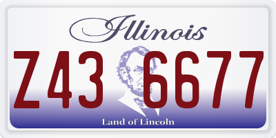 IL license plate Z436677