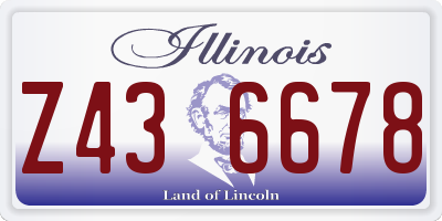 IL license plate Z436678