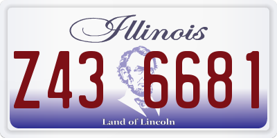 IL license plate Z436681