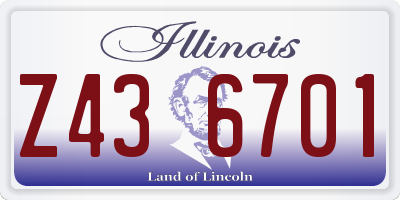 IL license plate Z436701