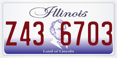 IL license plate Z436703