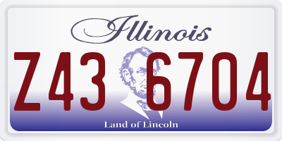 IL license plate Z436704