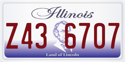 IL license plate Z436707