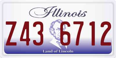 IL license plate Z436712