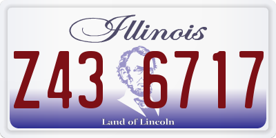 IL license plate Z436717