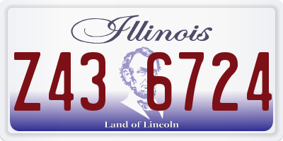 IL license plate Z436724