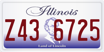 IL license plate Z436725