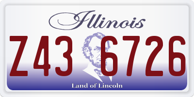 IL license plate Z436726