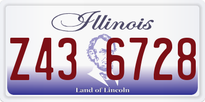 IL license plate Z436728