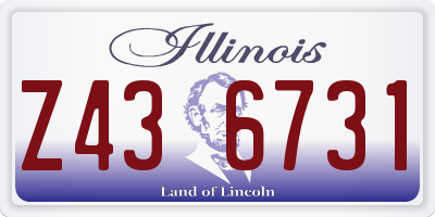 IL license plate Z436731