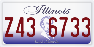 IL license plate Z436733