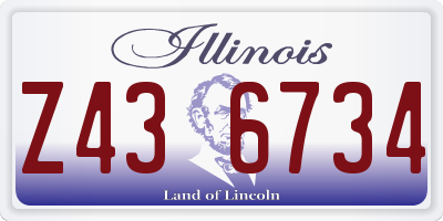 IL license plate Z436734