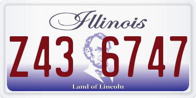 IL license plate Z436747