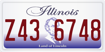 IL license plate Z436748