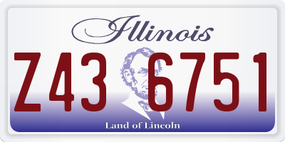 IL license plate Z436751