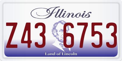 IL license plate Z436753