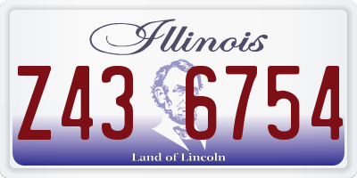 IL license plate Z436754