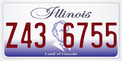IL license plate Z436755