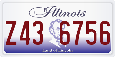 IL license plate Z436756