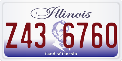 IL license plate Z436760