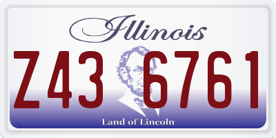 IL license plate Z436761