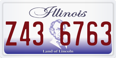 IL license plate Z436763