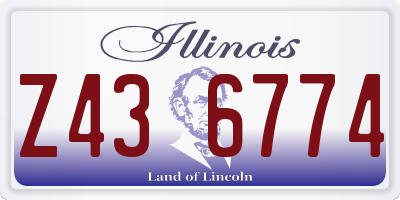 IL license plate Z436774