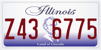 IL license plate Z436775